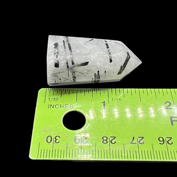 Rutilated Quartz Pointed Natural Mineral Rock Specimen Tower Stick Formation - Picture 9 of 9